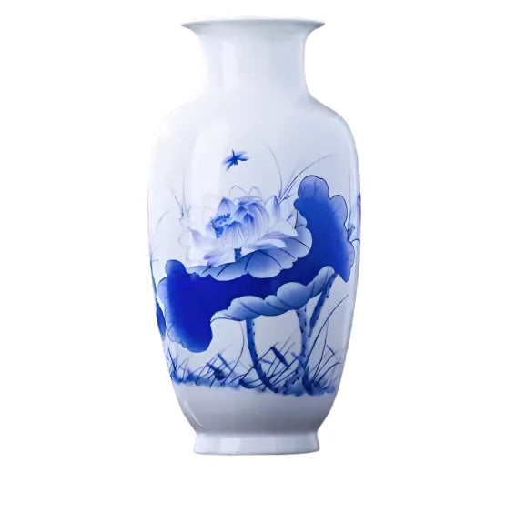 Jingdezhen Vintage Chinese Ceramic Vase – Scenic Landscape & Traditional Art