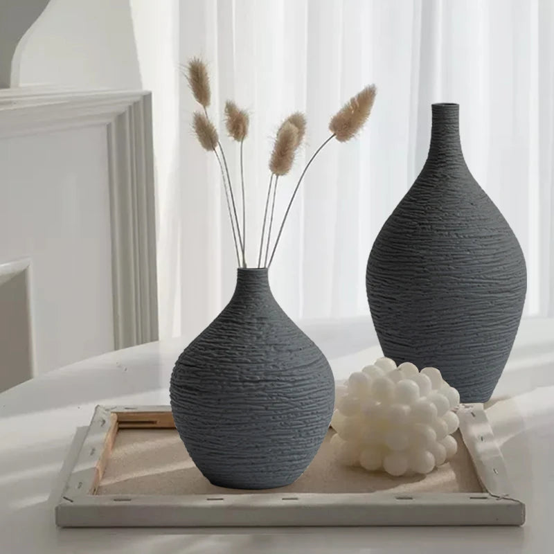 Nordic Luxury Ceramic Vase – Minimalist Flower Pot