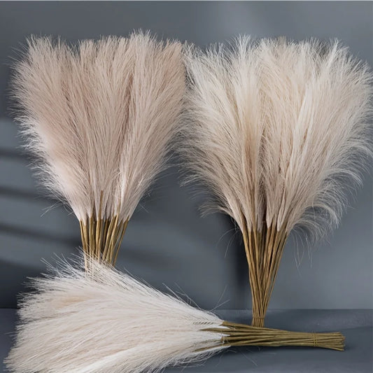 Faux Pampas Grass – 10PCS Tall Boho Rustic Décor for Floor & Table Vases