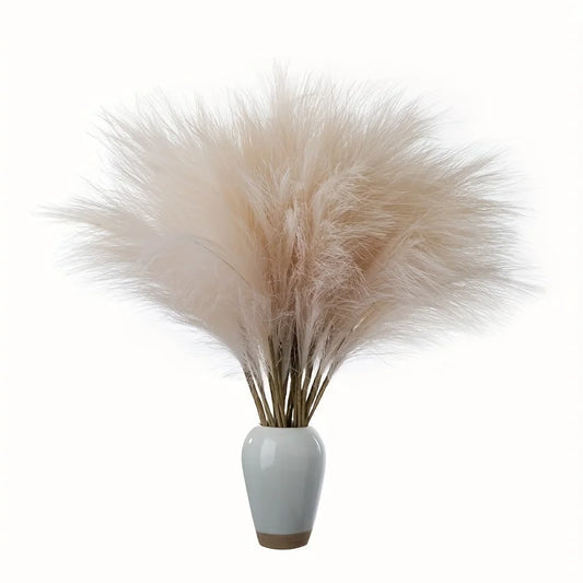 Faux Pampas Grass – 10PCS Tall Boho Rustic Décor for Floor & Table Vases